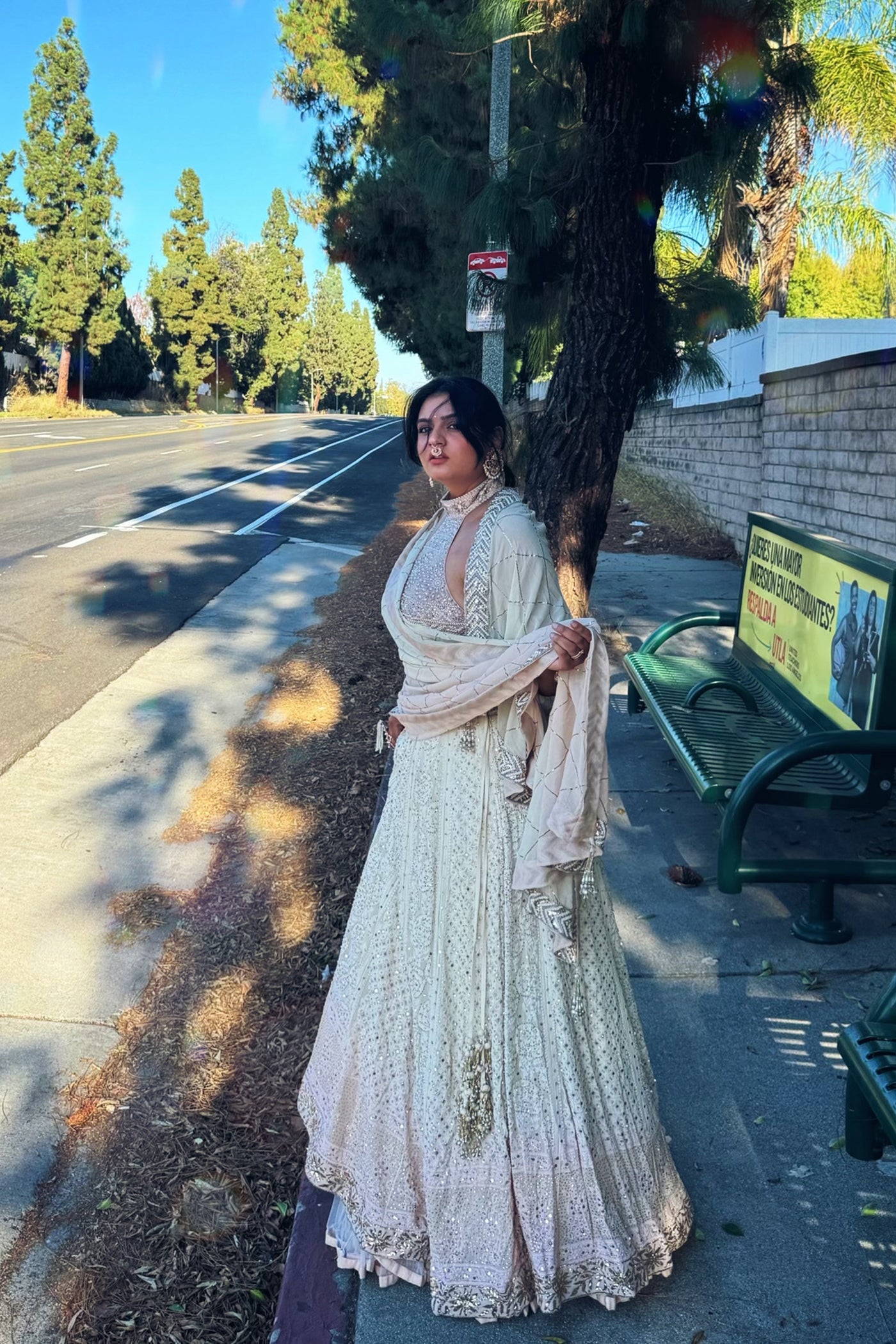 Blush Pink Halter-Neck Embroidered Lehenga Set