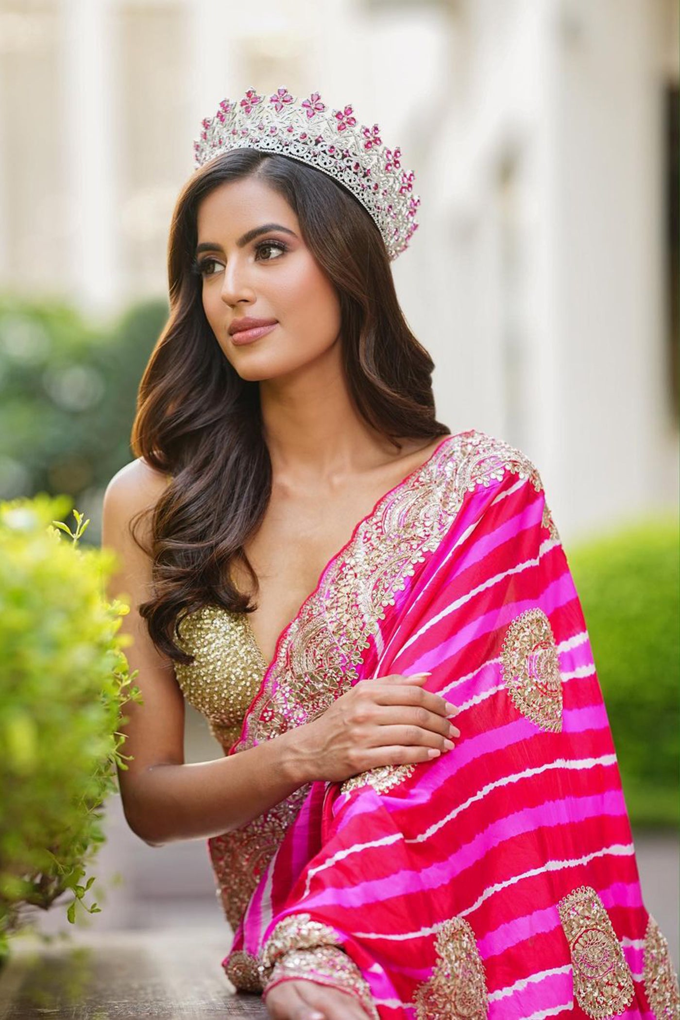 Olive green Embroidered Lehenga Set