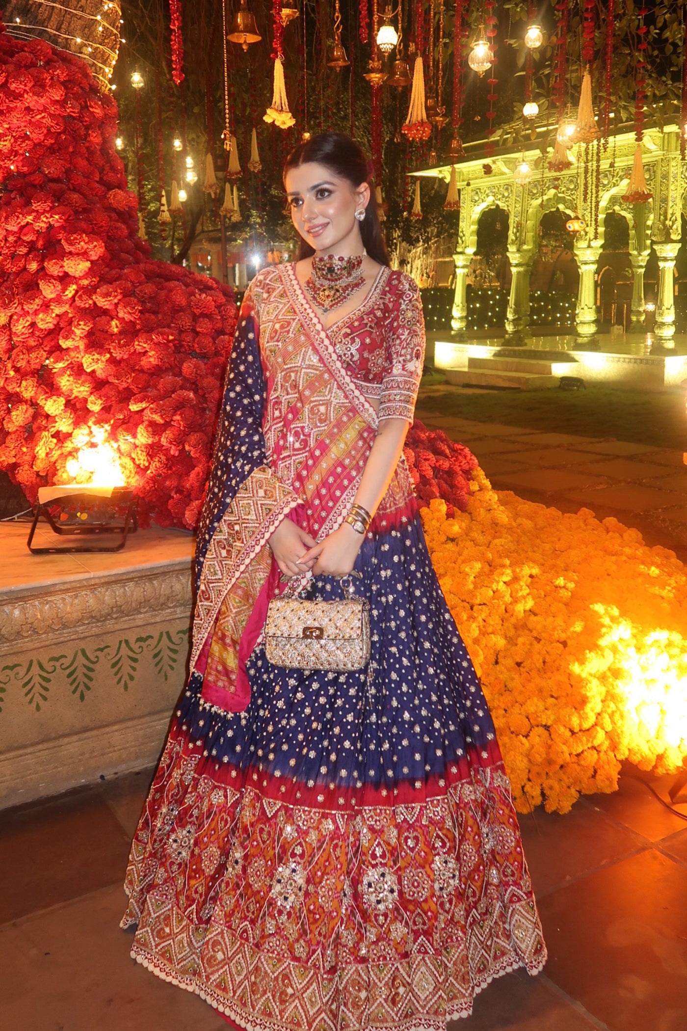 MAHIMA CHAWLA In Royal Patola Work Lehenga Set