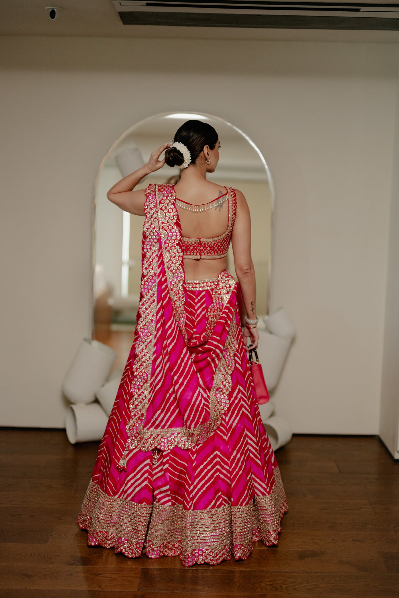 Leheriya Lehenga With Leheriya Dupatta And Blouse