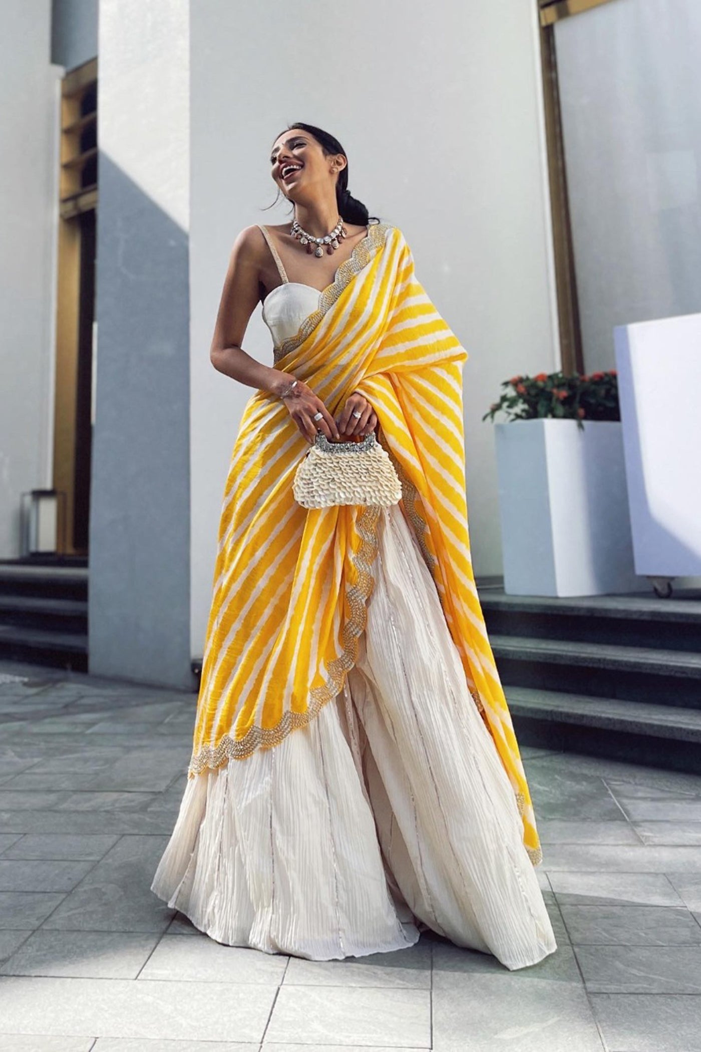 Off White Lehenga Set