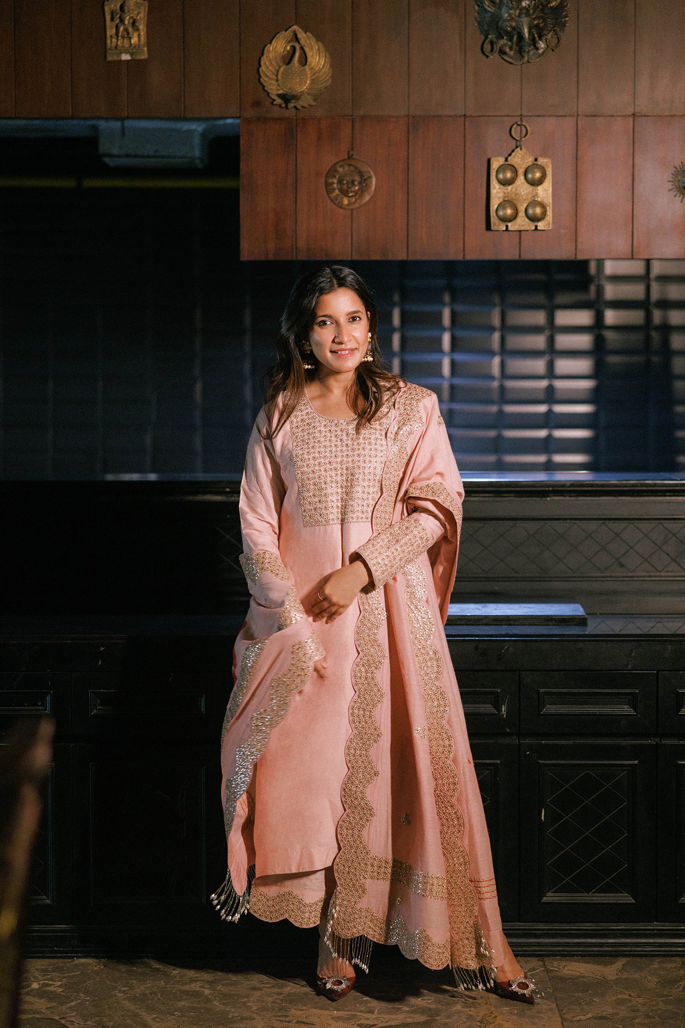Blush Pink Embroidered Kurta Set