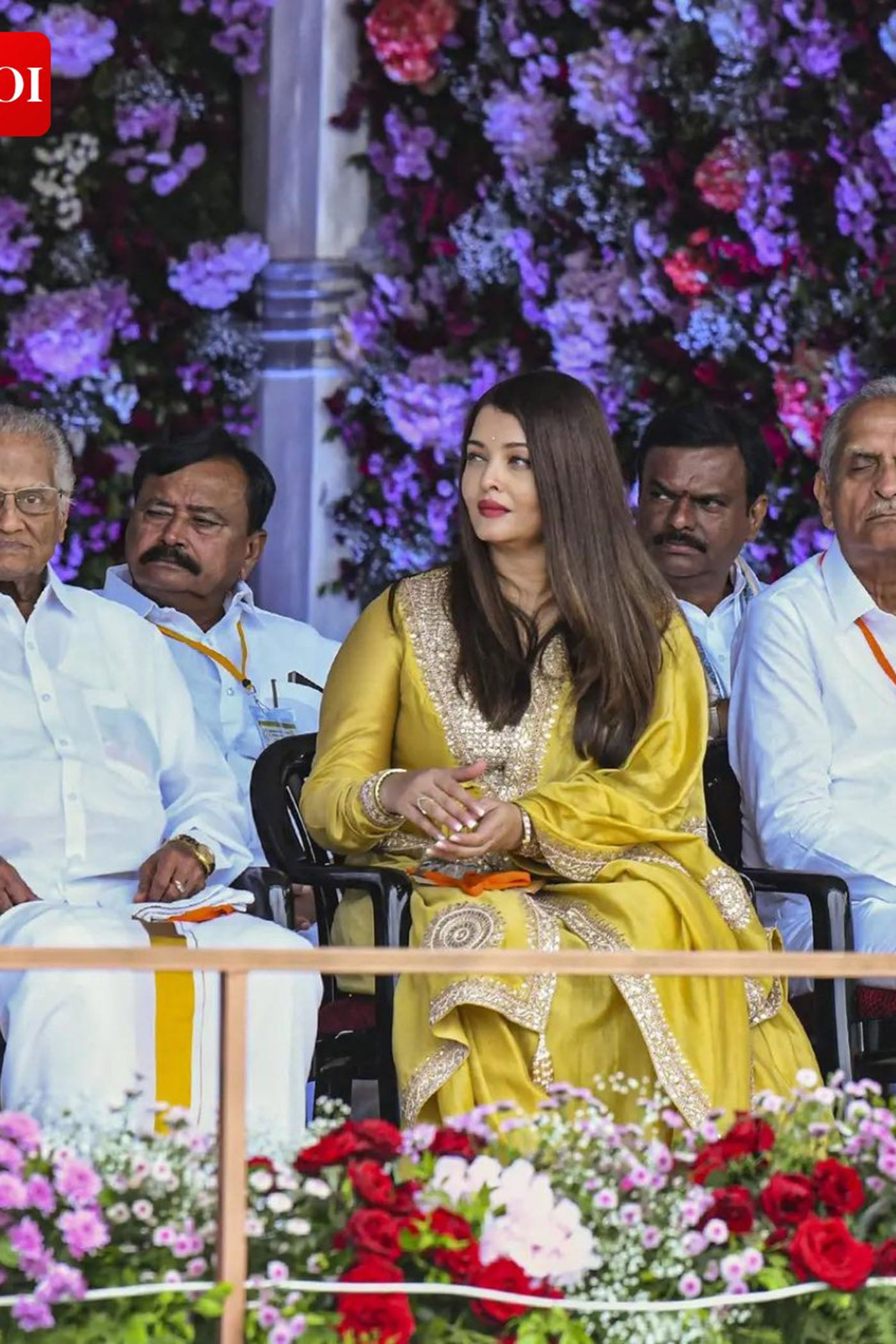 Yellow chanderi silk anarkali set