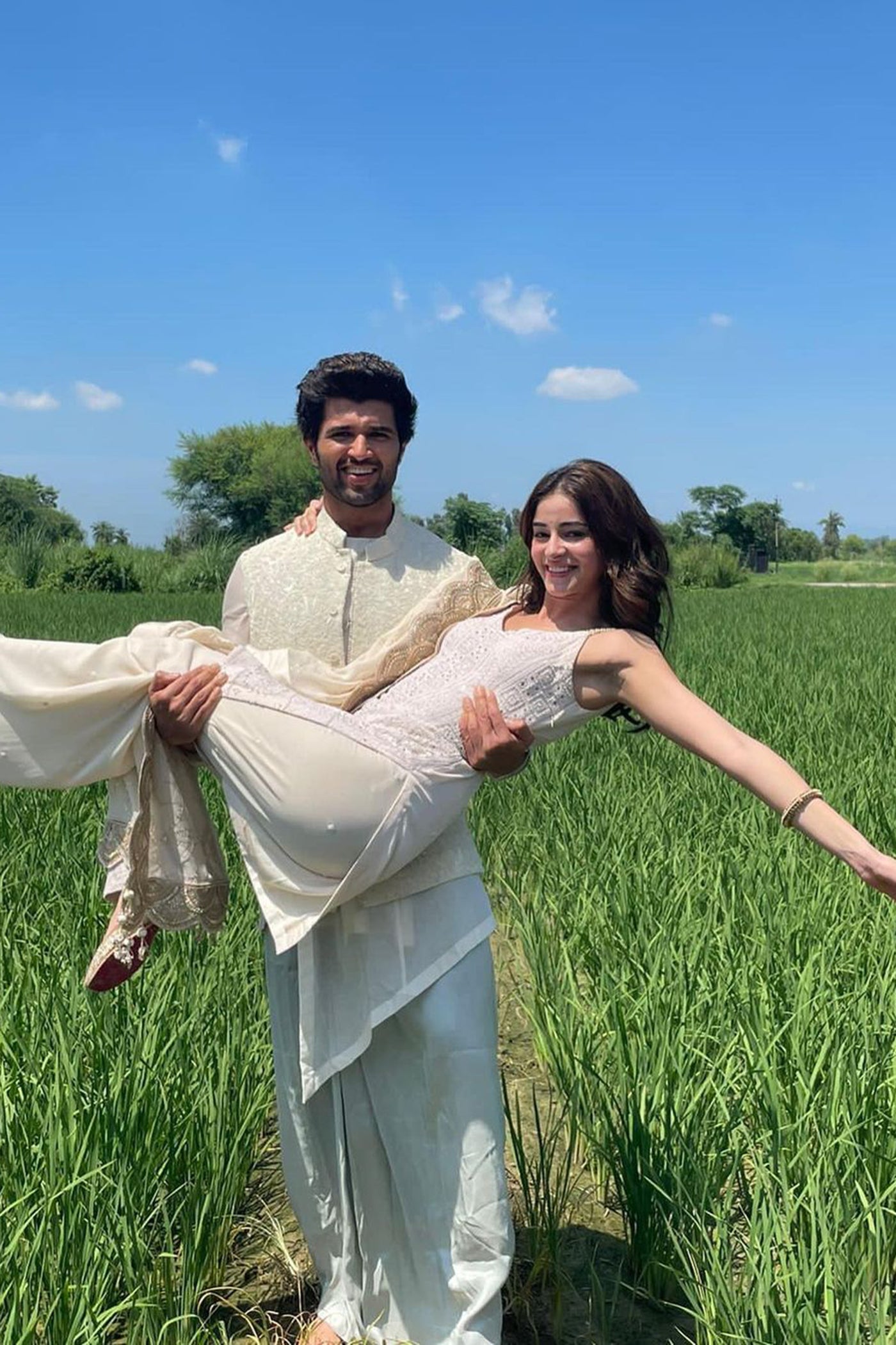 Ivory Chikan Spaghetti Kurta Sharara Set