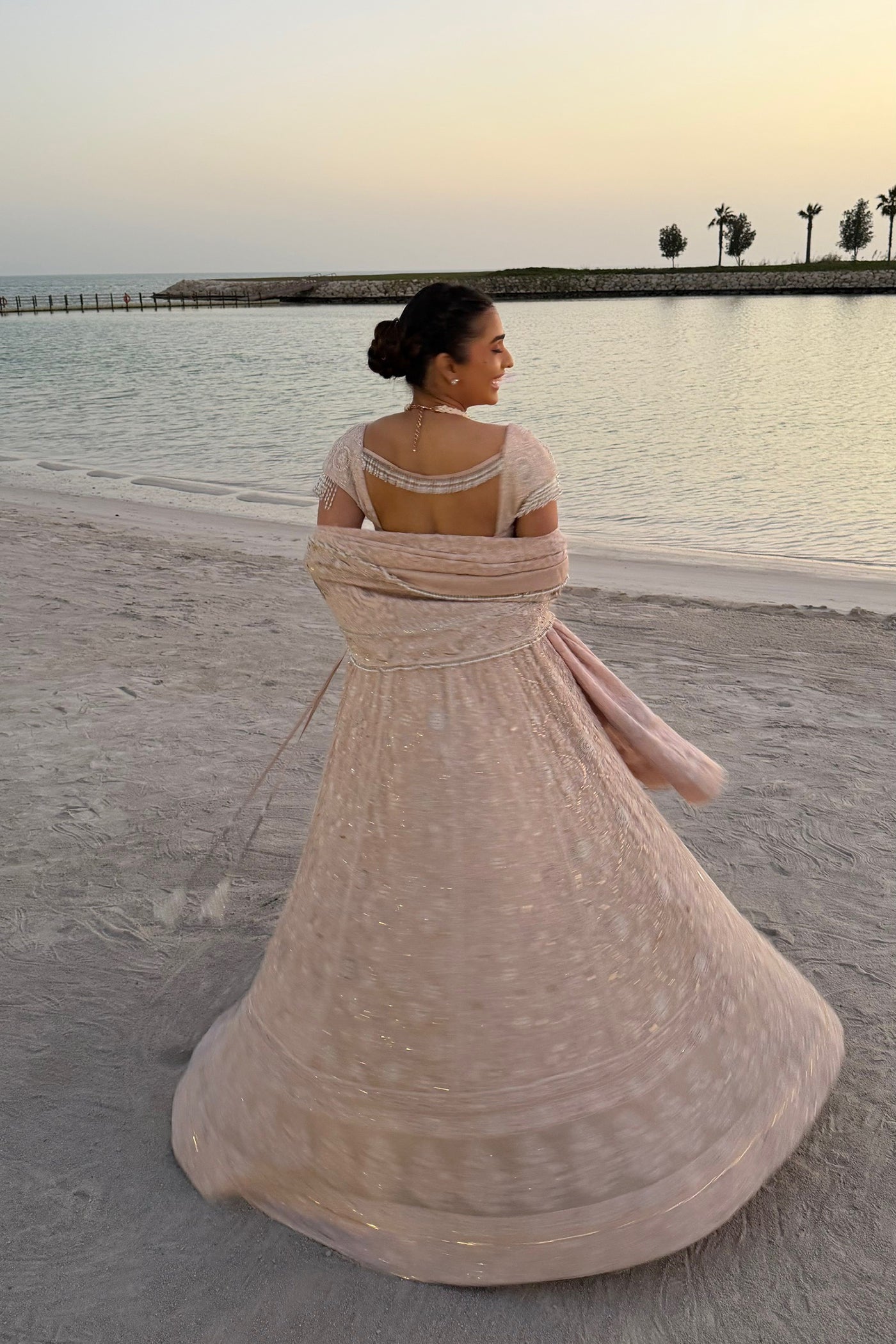 TASHEEN RAHIMTOOLA In blush pink chikankari lehenga set