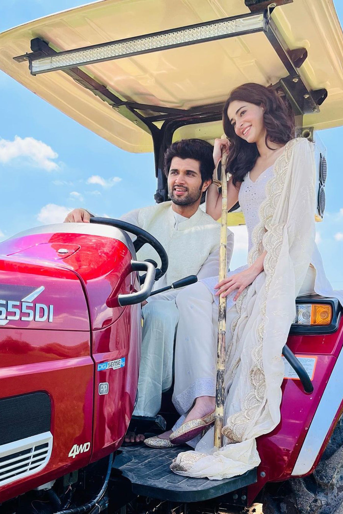 Ivory Chikan Spaghetti Kurta Sharara Set