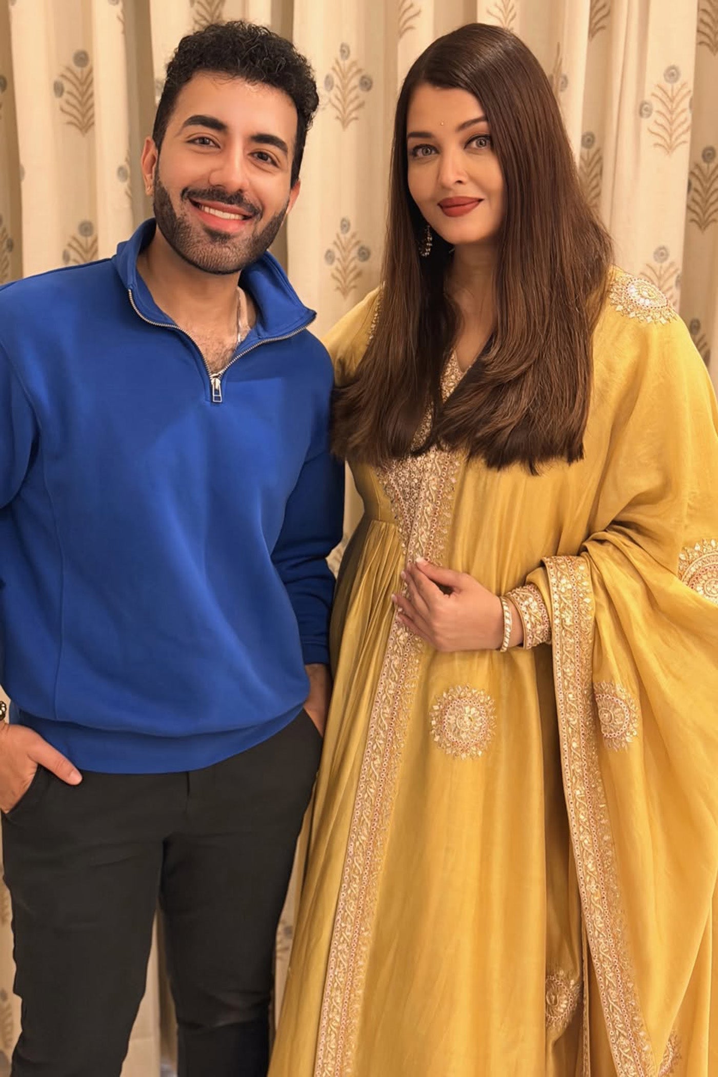 Yellow chanderi silk anarkali set