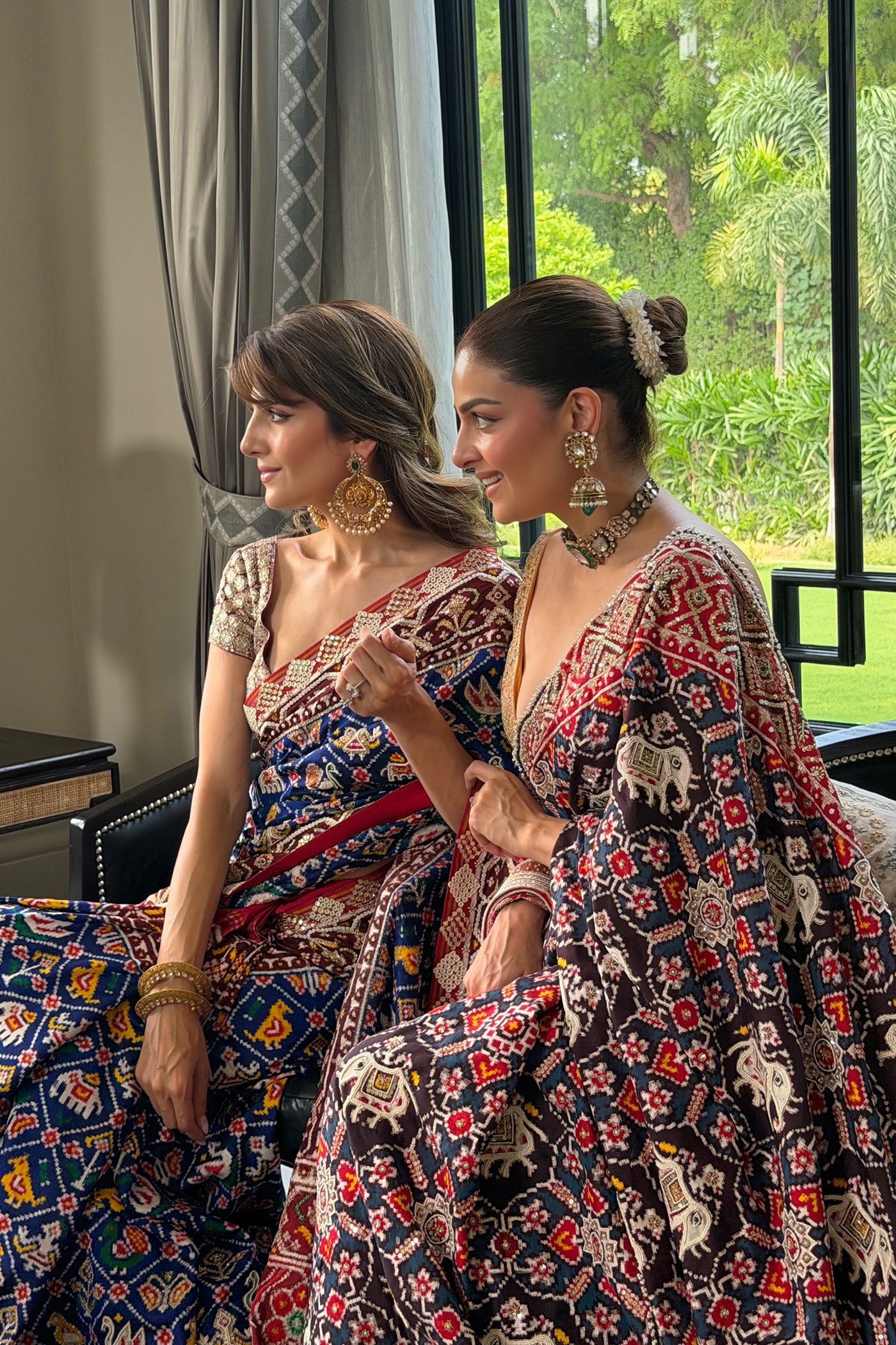 NAGAR SISTERS IN Royal Blue Patola Heritage Saree Set
