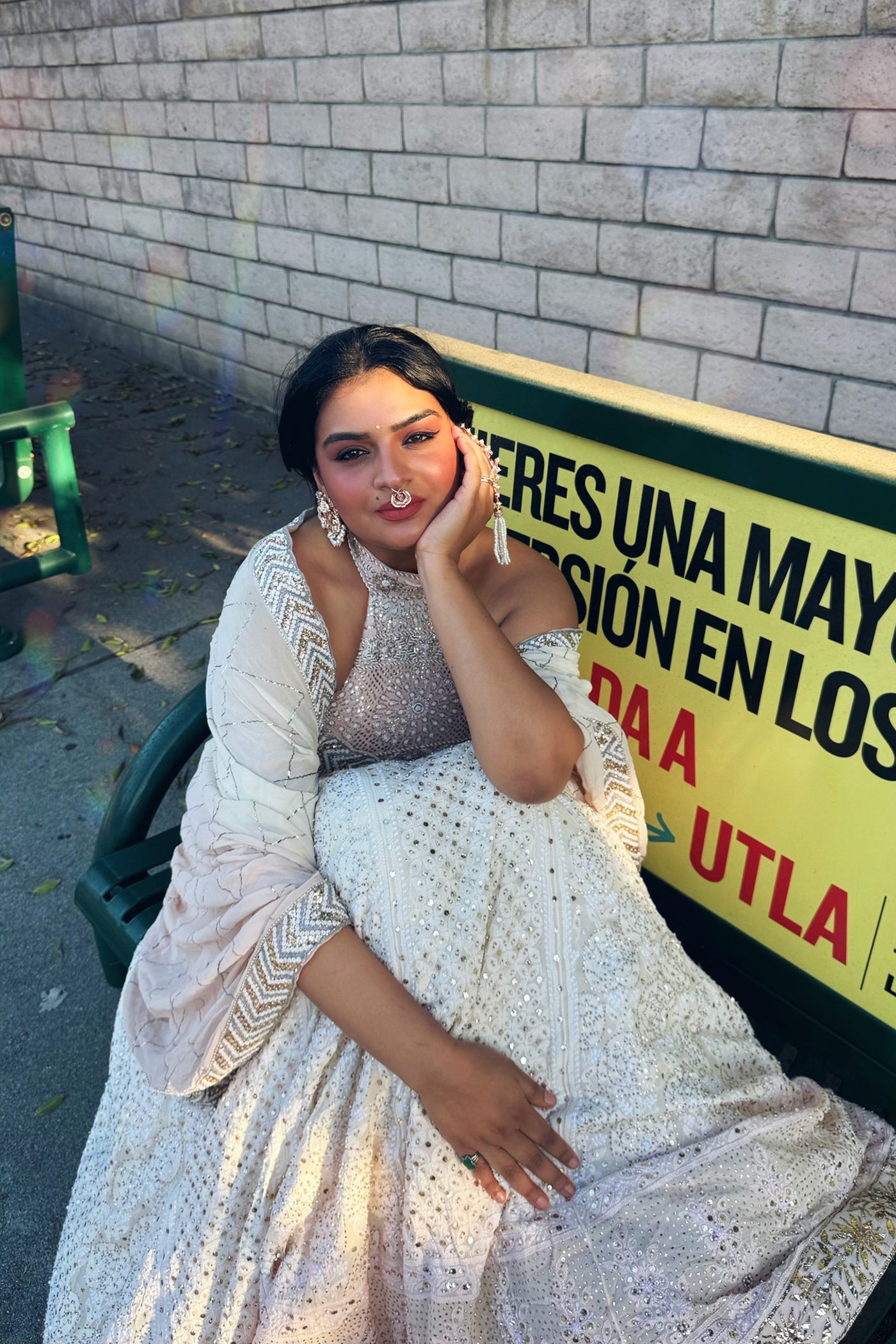 Blush Pink Halter-Neck Embroidered Lehenga Set