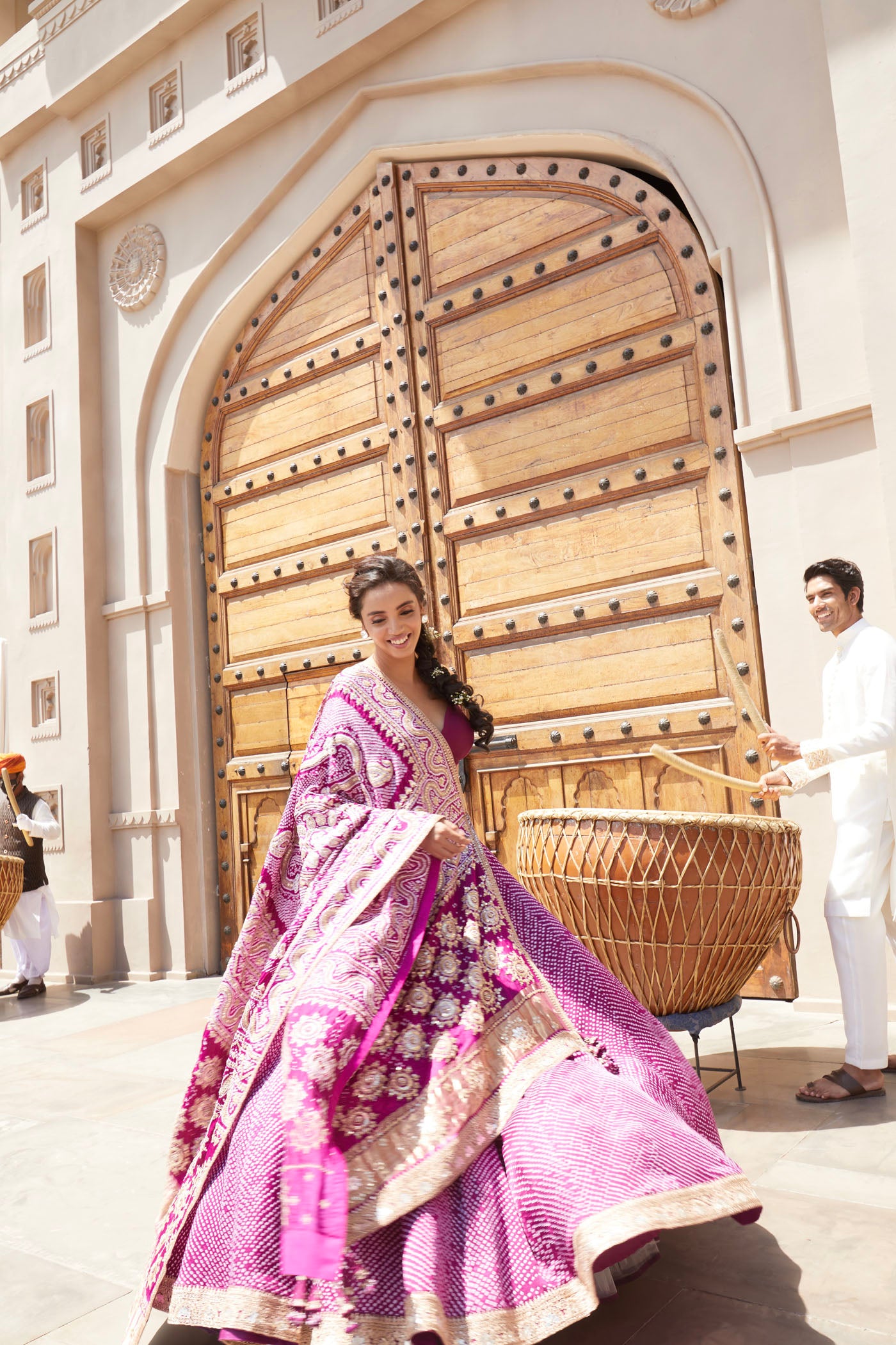 Purple Bandhej Regal Lehenga