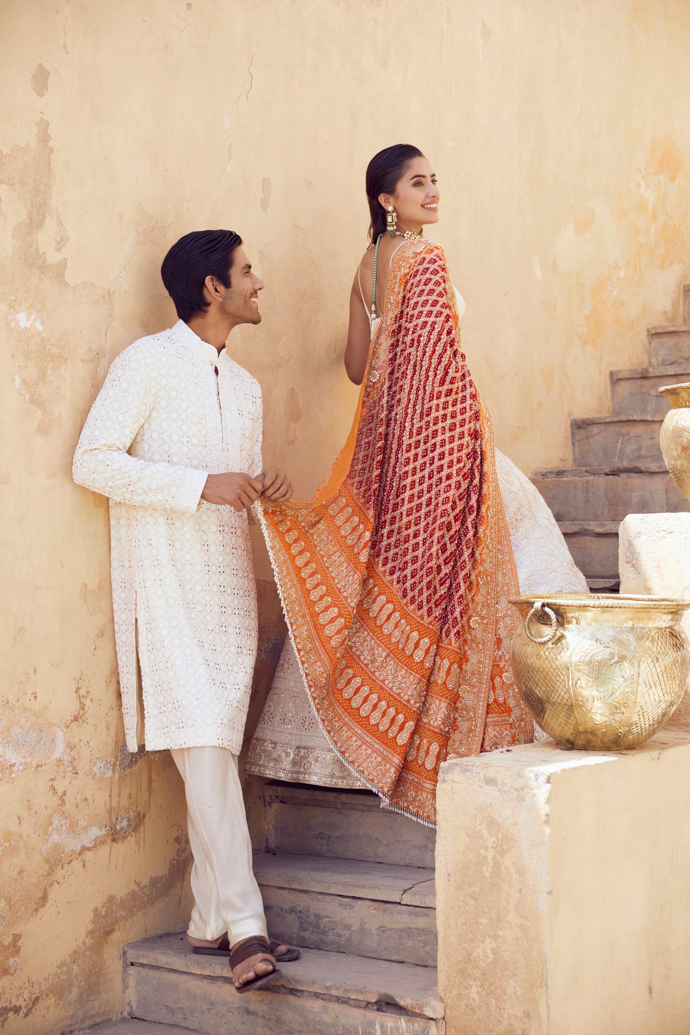 Ivory Chikankari Kurta Set