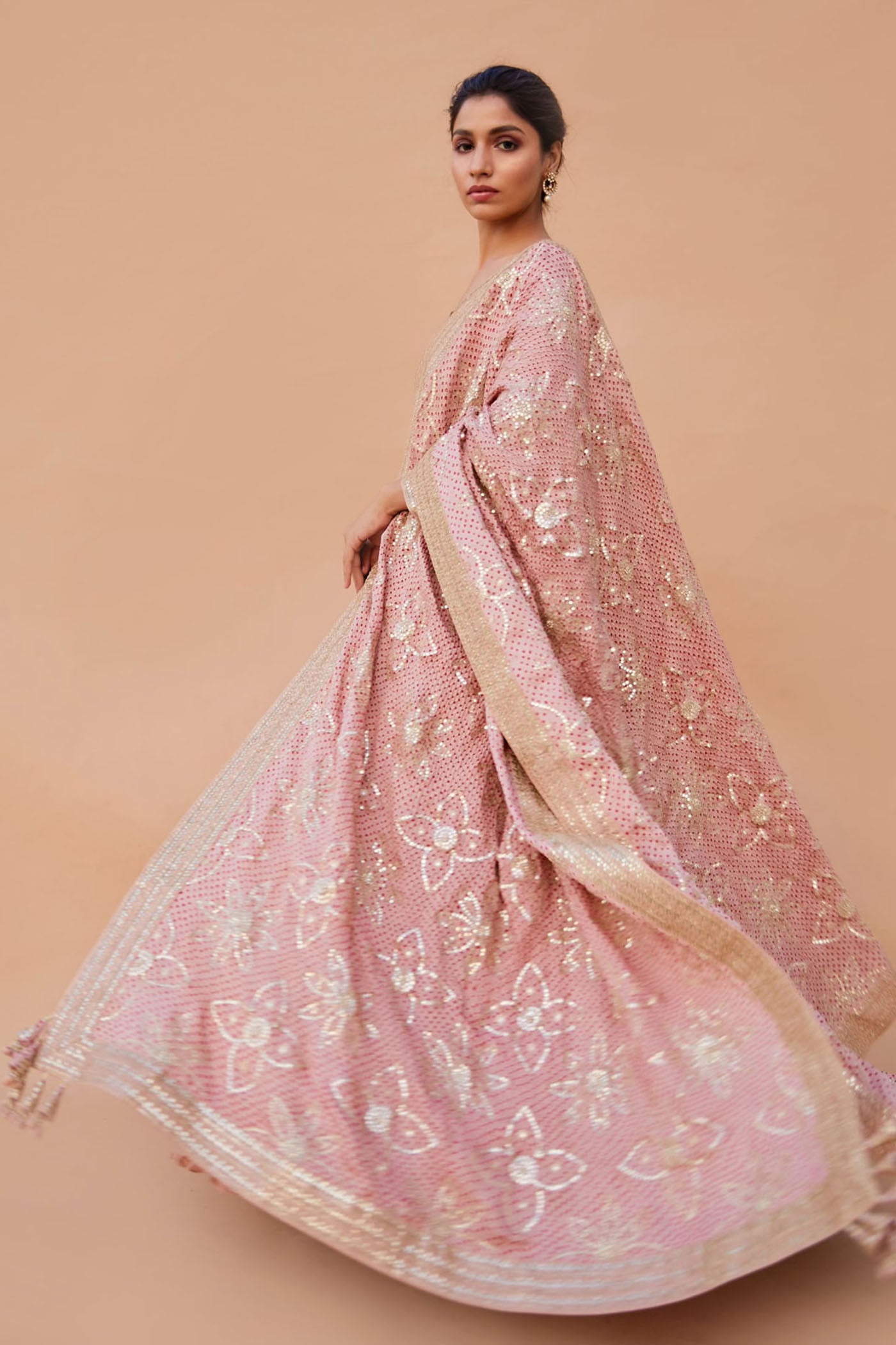 Blush pink Anarkali set