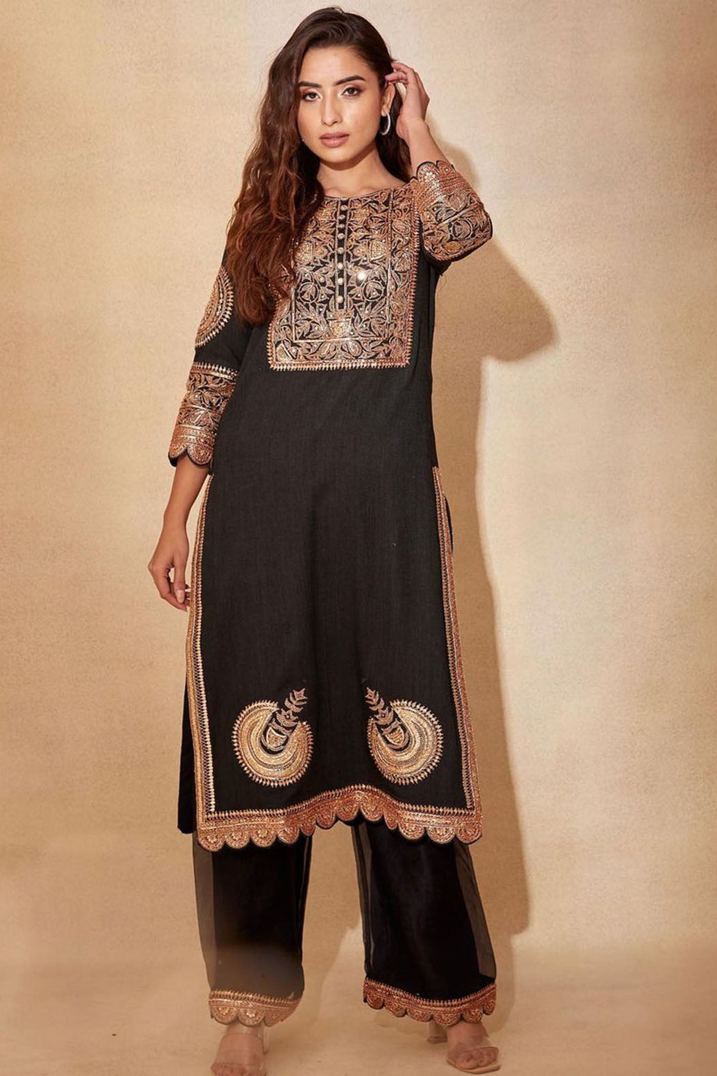 Black kurta set