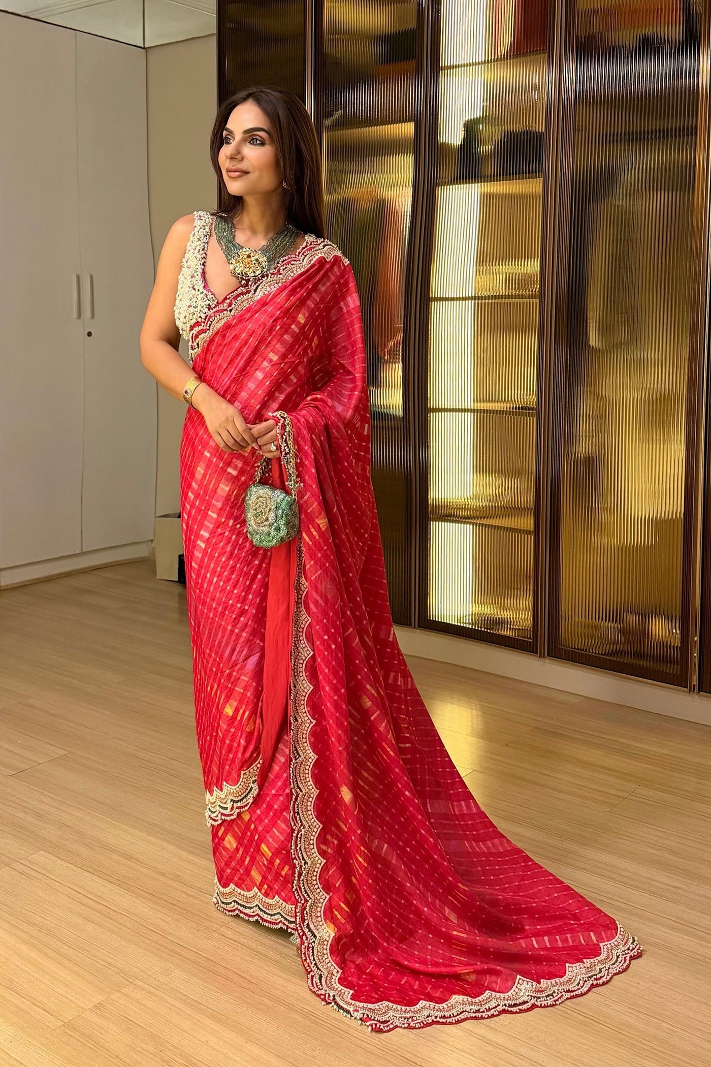 GAURI MEHTA IN Leheriya Saree Set
