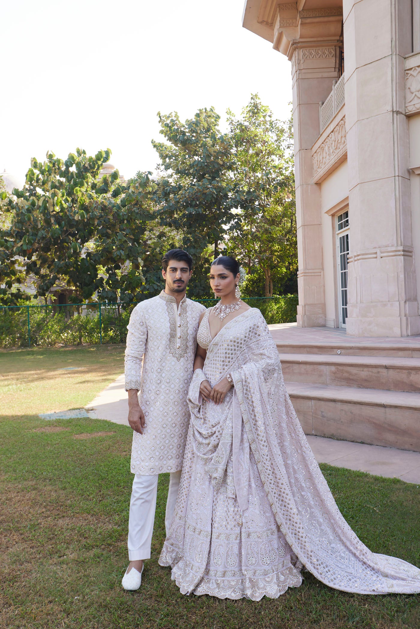 Ivory Chikankari Lehenga Set