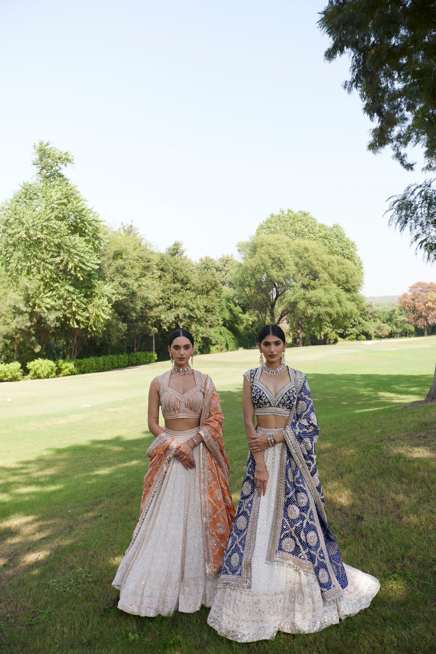 Ivory Embroidered Lehenga set