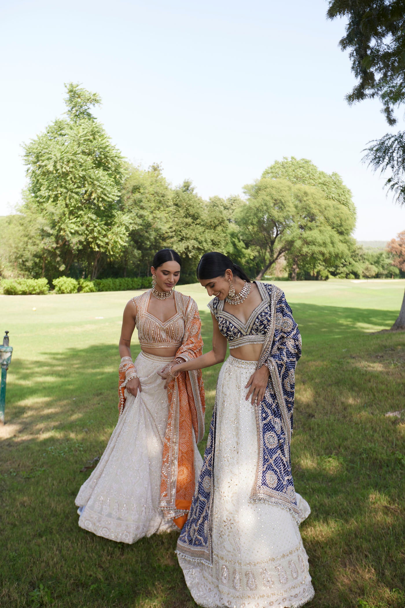 Ivory Embroidered Lehenga set