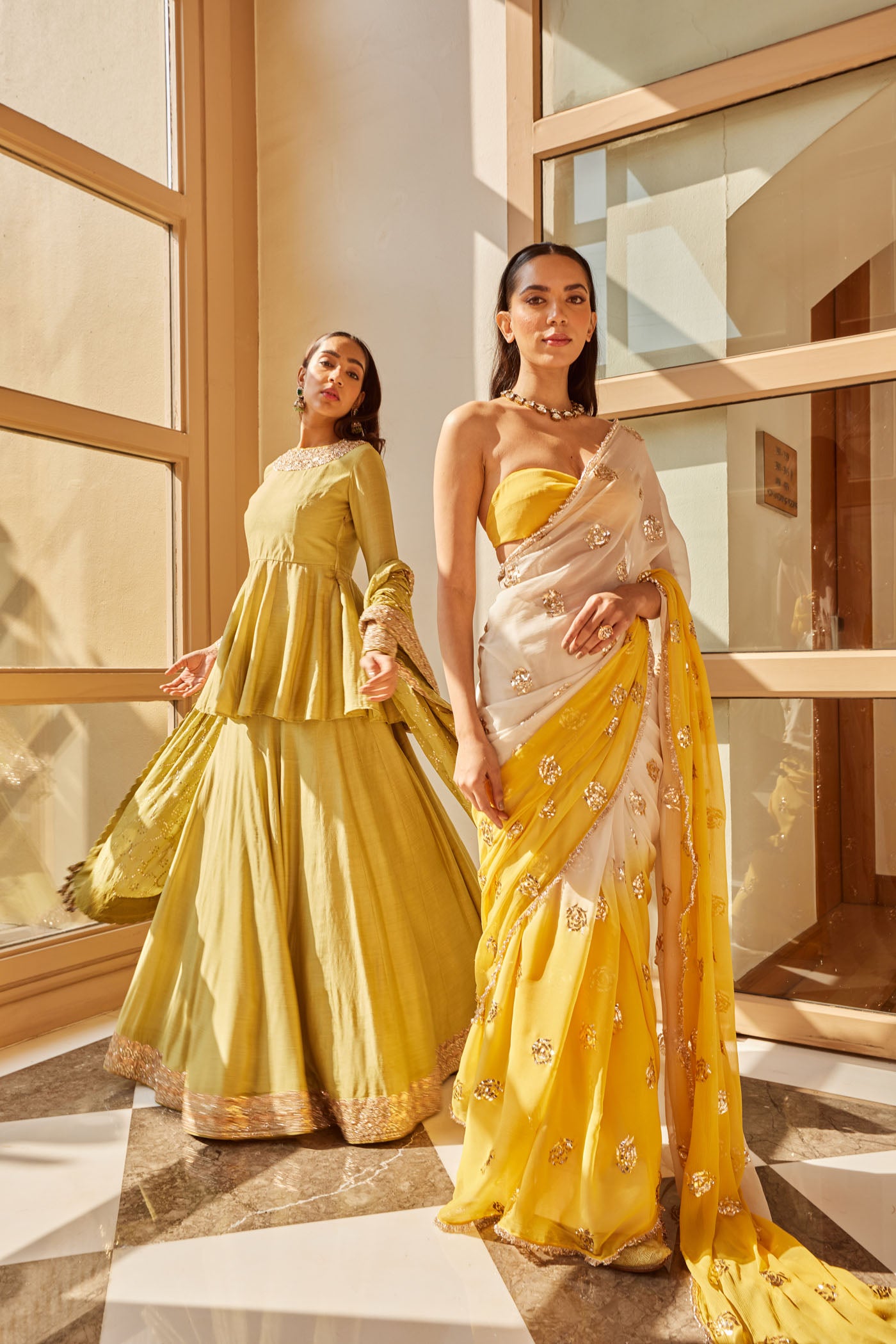 Pista green Moonga Silk Lehenga Set