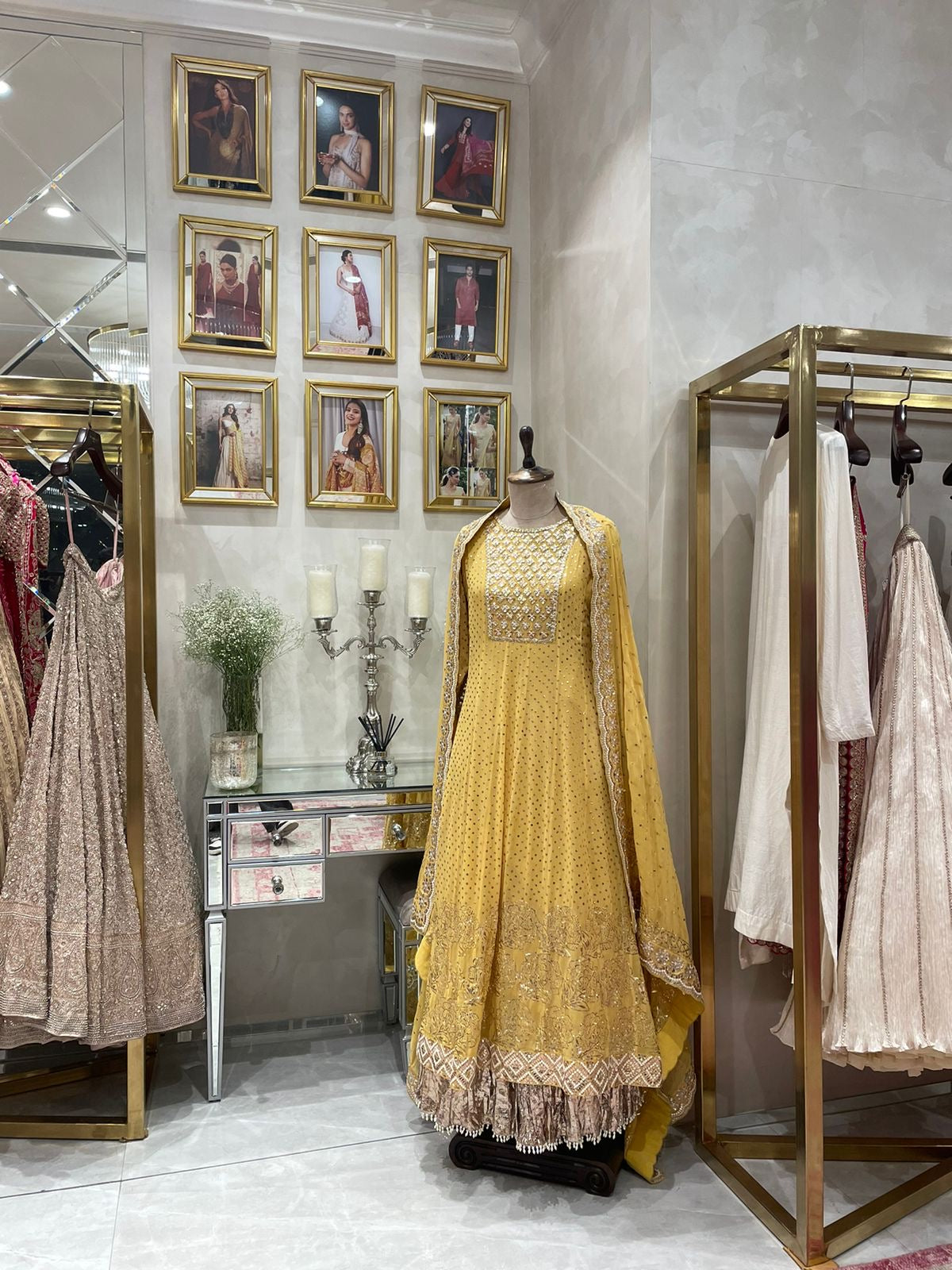 Mustard-Yellow Anarkali