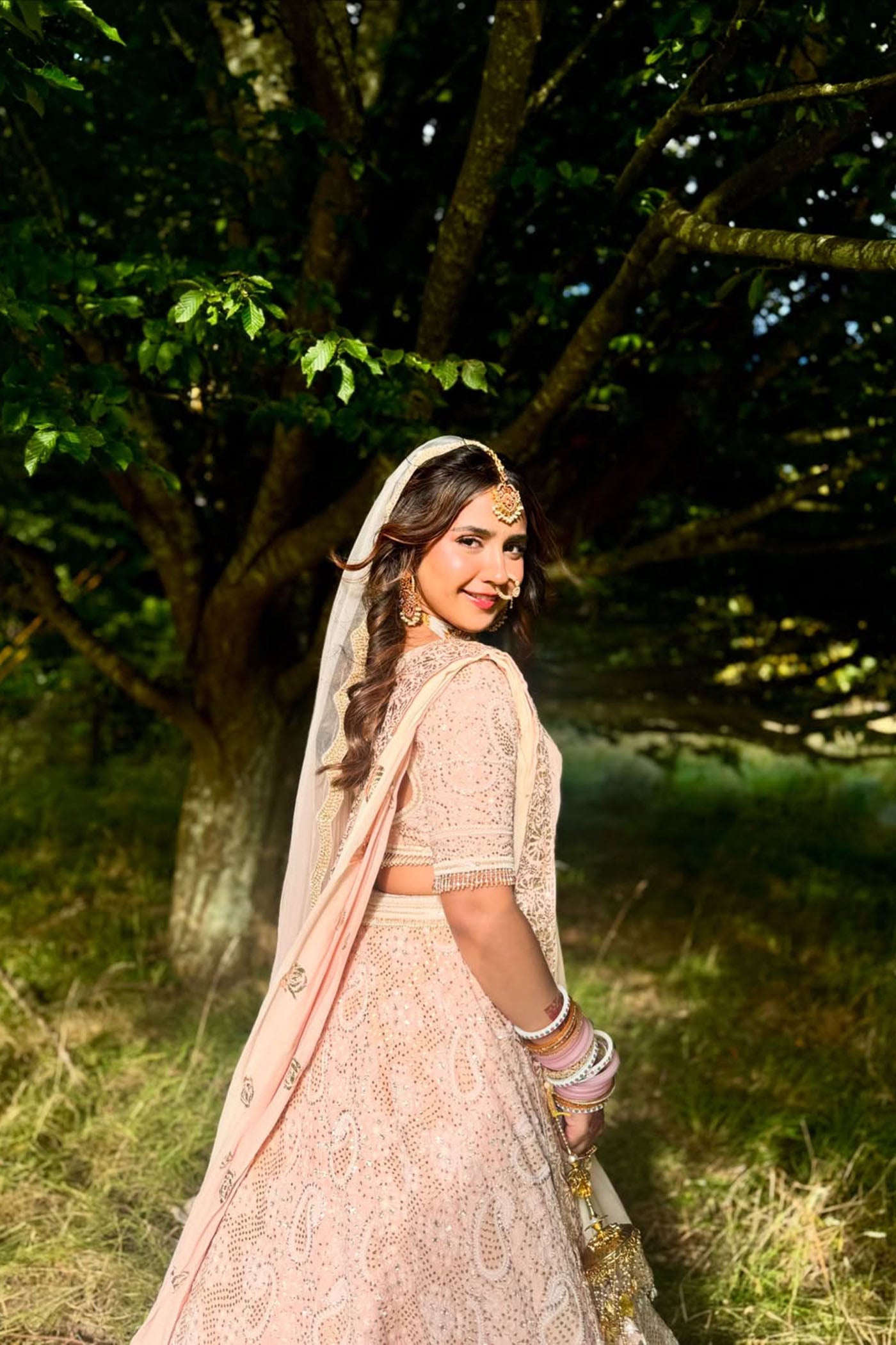 Blush Pink Chikan Lehenga Set