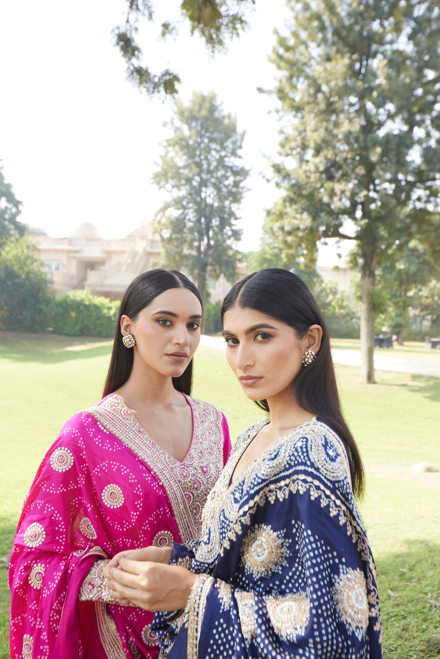 Midnight Blue Moonga Silk Cutdana Work Anarakli Set